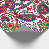 Traditionelle Kunst der Folk, ethnisch, Hintergrun Geschenkpapier (Ecke)