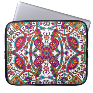 Traditionelle Kunst der Folk, ethnisch, Hintergrun Laptopschutzhülle