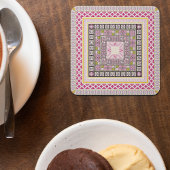 Traditionelle Kunst Rechteckiger Pappuntersetzer