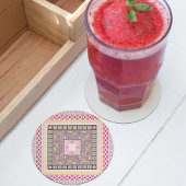 Traditionelle Kunst Rechteckiger Pappuntersetzer