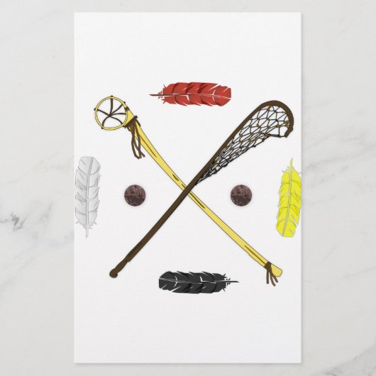 Traditionelle Lacrosse Sticks (Vorderseite)