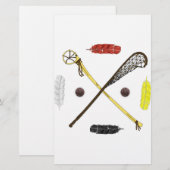 Traditionelle Lacrosse Sticks (Vorne/Hinten)