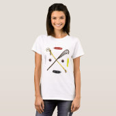 Traditionelle Lacrosse Sticks T-Shirt (Vorne ganz)