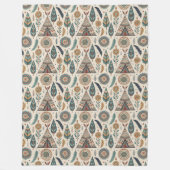Traditionelle, lebendige geometrische Formen ethni Fleecedecke (Vorderseite)