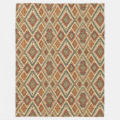 Traditionelle, lebendige Stammesfedern braun Fleecedecke (Vorderseite)
