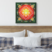 Traditionelle lettische Volkskunst mit Symbolmaler Leinwanddruck (Insitu (Schlafzimmer))