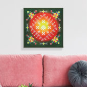 Traditionelle lettische Volkskunst mit Symbolmaler Leinwanddruck (Insitu (Wohnzimmer))