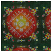 Traditionelle lettische Volkskunst mit Symbolmaler Stoff (Nahaufnahme)