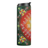 Traditionelle lettische Volkskunst mit Symbolmaler Thermosbecher (Nach links gedreht)