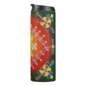 Traditionelle lettische Volkskunst mit Symbolmaler Thermosbecher (Nach rechts gedreht)