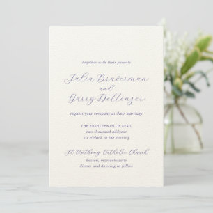 Traditionelle Lilac Elegant Wedding Einladung