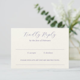Traditionelle Lilac Elegant Wedding RSVP Karte