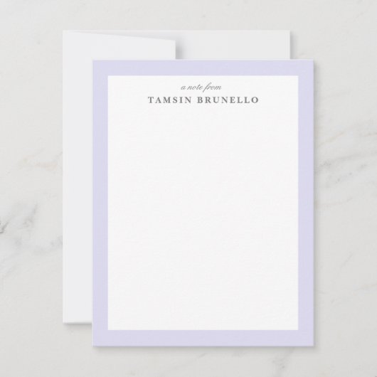 Traditionelle Lilac- und White Personal Stationery Einladung (Vorderseite)