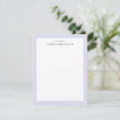 Traditionelle Lilac- und White Personal Stationery Einladung (Stehend Vorderseite)
