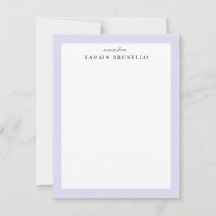 Traditionelle Lilac- und White Personal Stationery Einladung