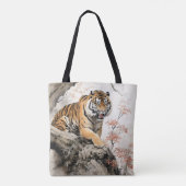 Traditionelle Malerei asiatischer Tiger Tasche (Rückseite)