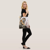 Traditionelle Malerei asiatischer Tiger Tasche (Am Model)