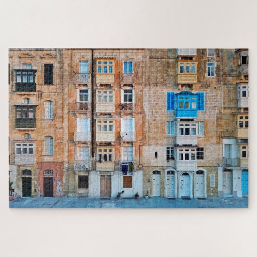 Traditionelle maltesische Balkonen Valletta Malta Puzzle (Horizontal)