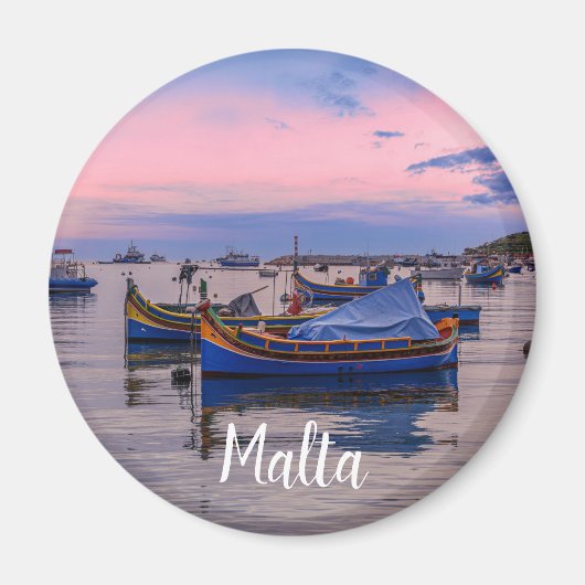 Traditionelle maltesische Boote in Marsaxlokk Magnet (Vorne)