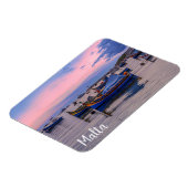 Traditionelle maltesische Boote in Marsaxlokk Magnet (Linke Seite)