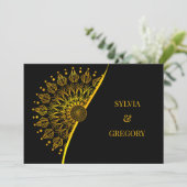 Traditionelle mandala klassische elegante Luxushoc Einladung (Stehend Vorderseite)