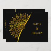 Traditionelle mandala klassische elegante Luxushoc Einladung (Vorne/Hinten)