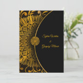 Traditionelle mandala klassische elegante Luxushoc Einladung (Stehend Vorderseite)