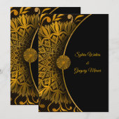 Traditionelle mandala klassische elegante Luxushoc Einladung (Vorne/Hinten)