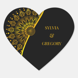 Traditionelle mandala klassische elegante Luxushoc Herz-Aufkleber