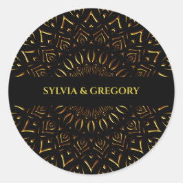 Traditionelle mandala klassische elegante Luxushoc Runder Aufkleber