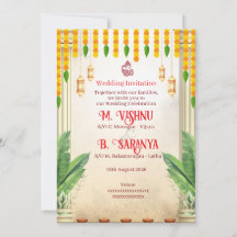 Traditionelle Marigold- und Bananenblatt-Indische