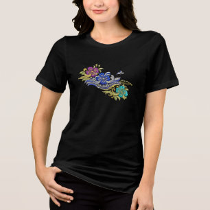 Traditionelle marokkanische Fassi-Stickerei Eleg Tri-Blend Shirt
