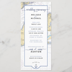 Traditionelle Martha's Vineyard Wedding Programm