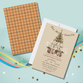 Traditionelle Merry Christmas Antique Gold Custom Einladung