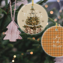 Traditionelle Merry Christmas Antique Gold Custom