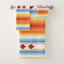 Traditionelle Mexikaner Serape Decke Badhandtuch Set