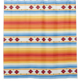 Traditionelle Mexikaner Serape Decke Duschvorhang