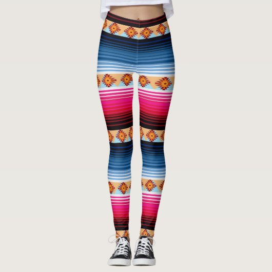 Traditionelle mexikanische Blanket-Leggings Leggings (Vorderseite)