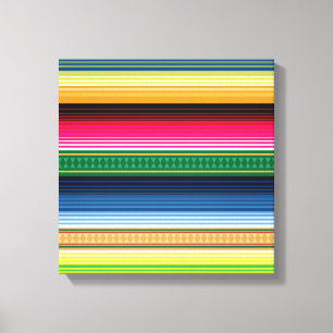 Traditionelle mexikanische Blanketserape Leinwanddruck