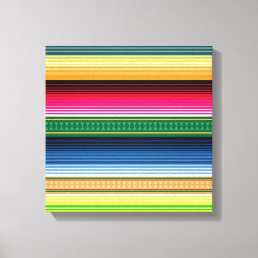 Traditionelle mexikanische Blanketserape Leinwanddruck (Vorderseite)