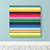 Traditionelle mexikanische Blanketserape Leinwanddruck (Insitu (Holzboden))