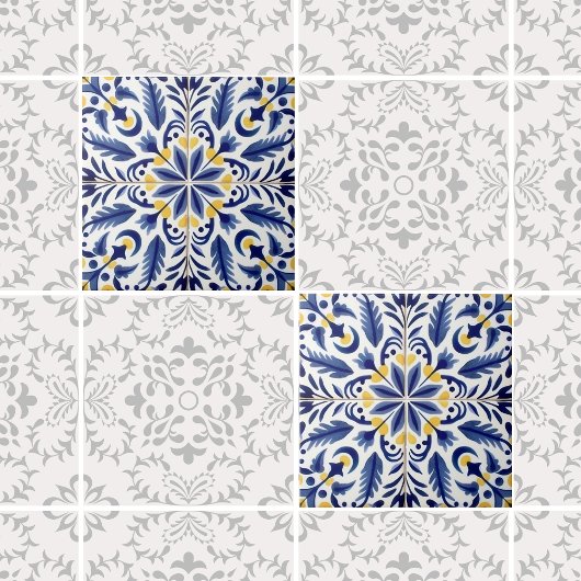 Traditionelle mexikanische Blume Lemon Dekorative Fliese