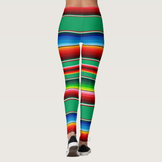 Traditionelle mexikanische Zarape-Leggings Leggings (Rückseite)