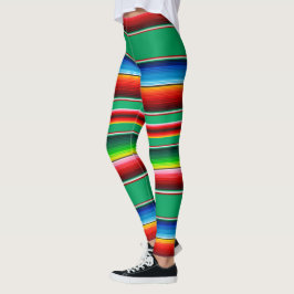 Traditionelle mexikanische Zarape-Leggings Leggings