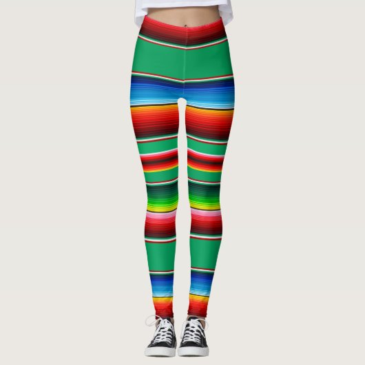 Traditionelle mexikanische Zarape-Leggings Leggings (Vorderseite)