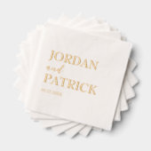 Traditionelle Minimalistische Hochzeit des Individ Servietten Mit Folie (Insitu (Gestapelt))