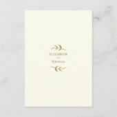 Traditionelle moderne Hochzeitskarte Begleitkarte (Rückseite)