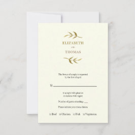 Traditionelle moderne Hochzeitskarte RSVP Karte