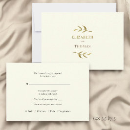 Traditionelle moderne Hochzeitskarte RSVP Karte