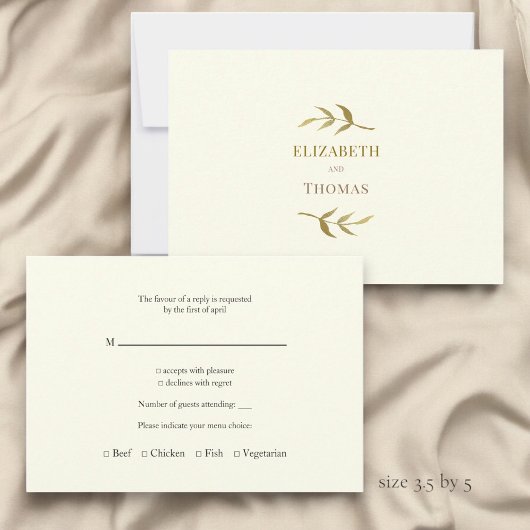 Traditionelle moderne Hochzeitskarte RSVP Karte